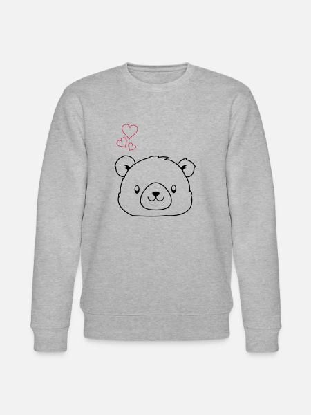 bear love - Stanley/Stella CHANGER Unisex Organic Sweatshirt - heather grey