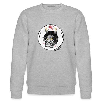 ONI - Überarbeitung 2022 - Stanley/Stella Unisex Bio-Sweatshirt CHANGER  - Grau meliert - Vorne - Nik (191cm) & Marisol (170cm)