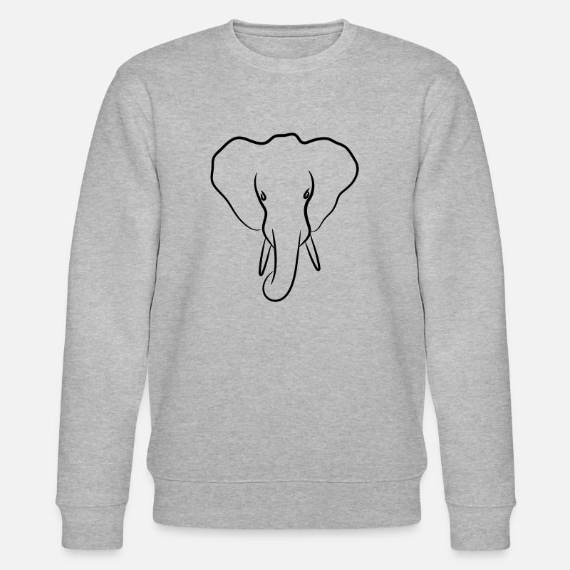 Éléphant - Sweat bio CHANGER Stanley/Stella Unisexe - gris chiné