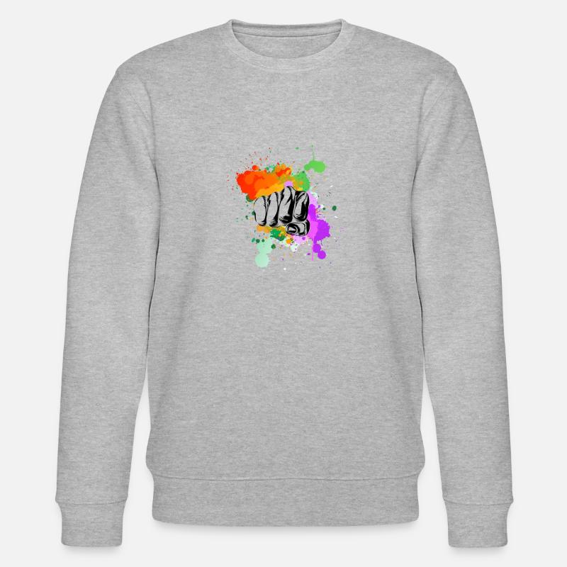 Regenbogen Faust - Stanley/Stella Unisex Bio-Sweatshirt CHANGER  - Grau meliert