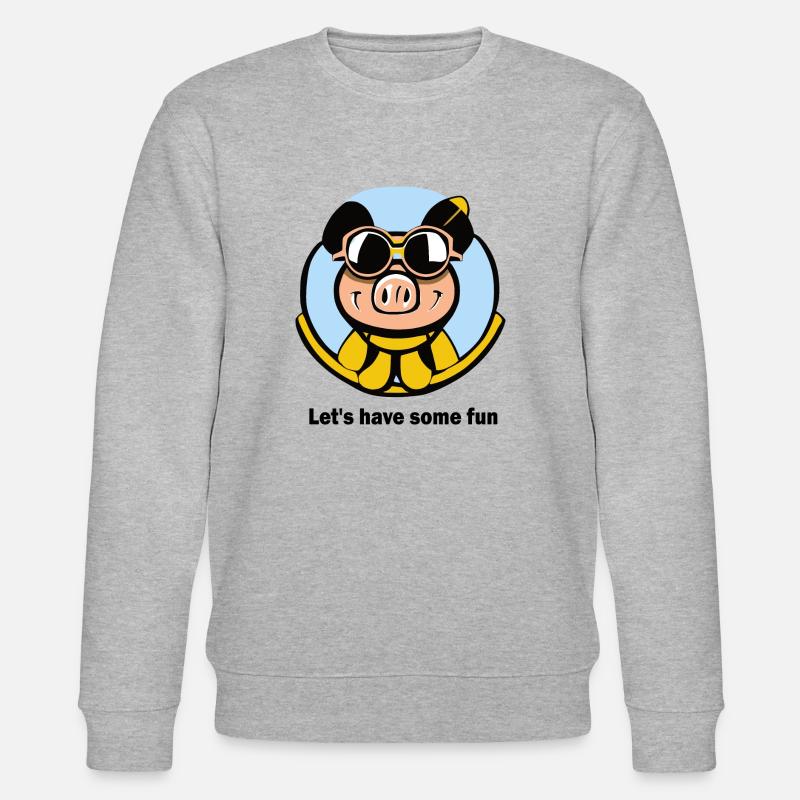 S’amuser avec le cochon - Sweat bio CHANGER Stanley/Stella Unisexe - gris chiné