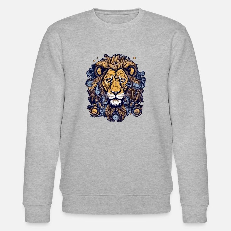 Kitu le lion - Sweat bio CHANGER Stanley/Stella Unisexe - gris chiné