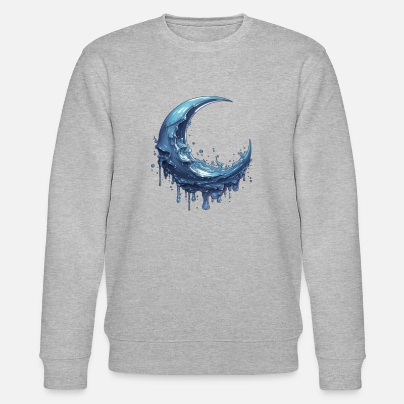 Schmelzender Mond - Stanley/Stella Unisex Bio-Sweatshirt CHANGER  - Grau meliert