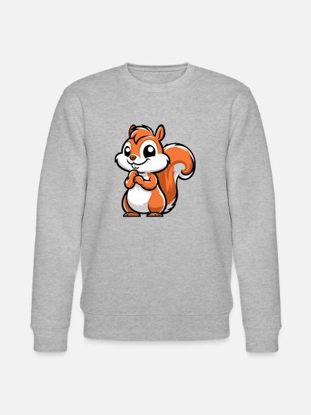 Cheeky Little Squirrel - Stanley/Stella CHANGER Unisex Organic Sweatshirt - heather grey