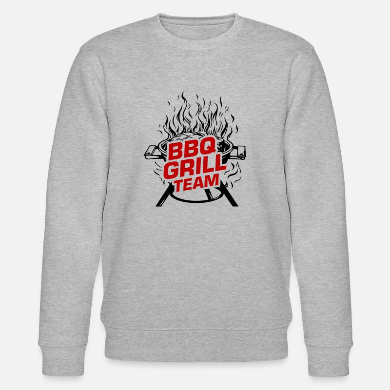 Grill Bbq BarbecueTeam - Stanley/Stella Unisex Bio-Sweatshirt CHANGER  - Grau meliert