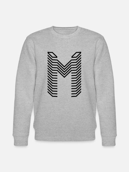 Einzigartiges Buchstaben-M-Logo-Design - Stanley/Stella Unisex Bio-Sweatshirt CHANGER  - Grau meliert