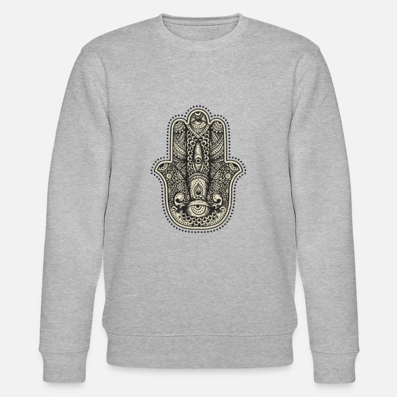 Main de mandala - Sweat bio CHANGER Stanley/Stella Unisexe - gris chiné