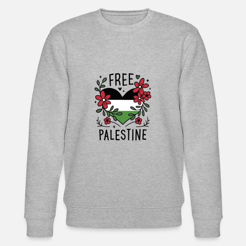 Free palestine drapeau - Sweat bio CHANGER Stanley/Stella Unisexe - gris chiné