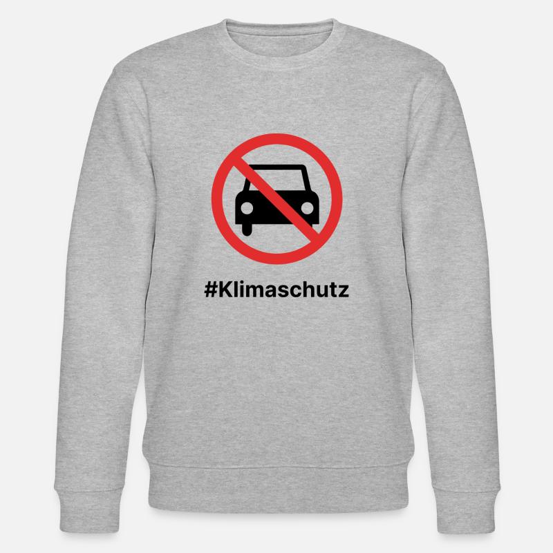 Klimaschutz! Autoverbot! - Stanley/Stella Unisex Bio-Sweatshirt CHANGER  - Grau meliert