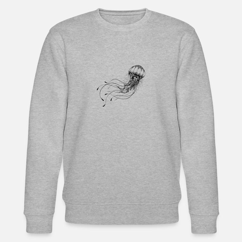 Cadeau de conception de méduse - Sweat bio CHANGER Stanley/Stella Unisexe - gris chiné