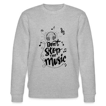 Don't stop the music - Stanley/Stella Unisex Bio-Sweatshirt CHANGER  - Grau meliert - Vorne - Nik (191cm) & Marisol (170cm)