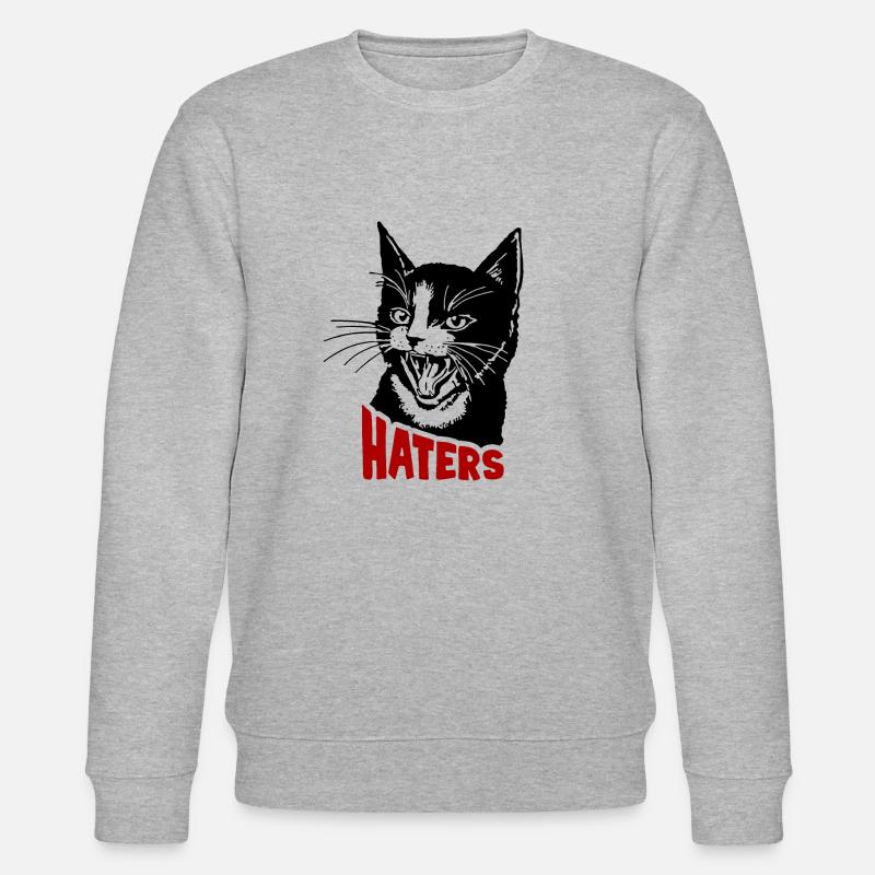 Katze und Hasser - Stanley/Stella Unisex Bio-Sweatshirt CHANGER  - Grau meliert