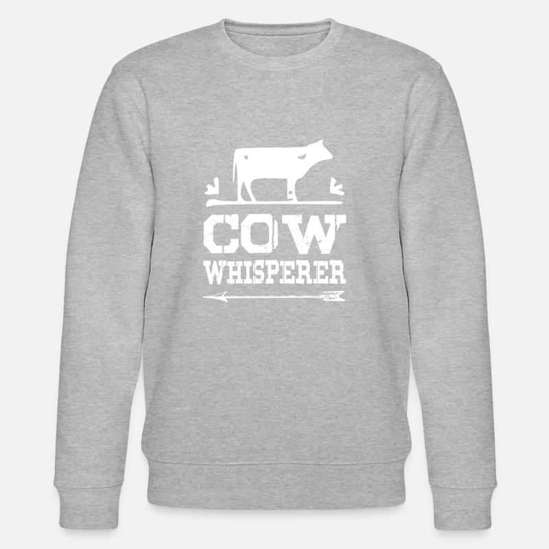 Vache Whisperer - blanc - Sweat bio CHANGER Stanley/Stella Unisexe - gris chiné