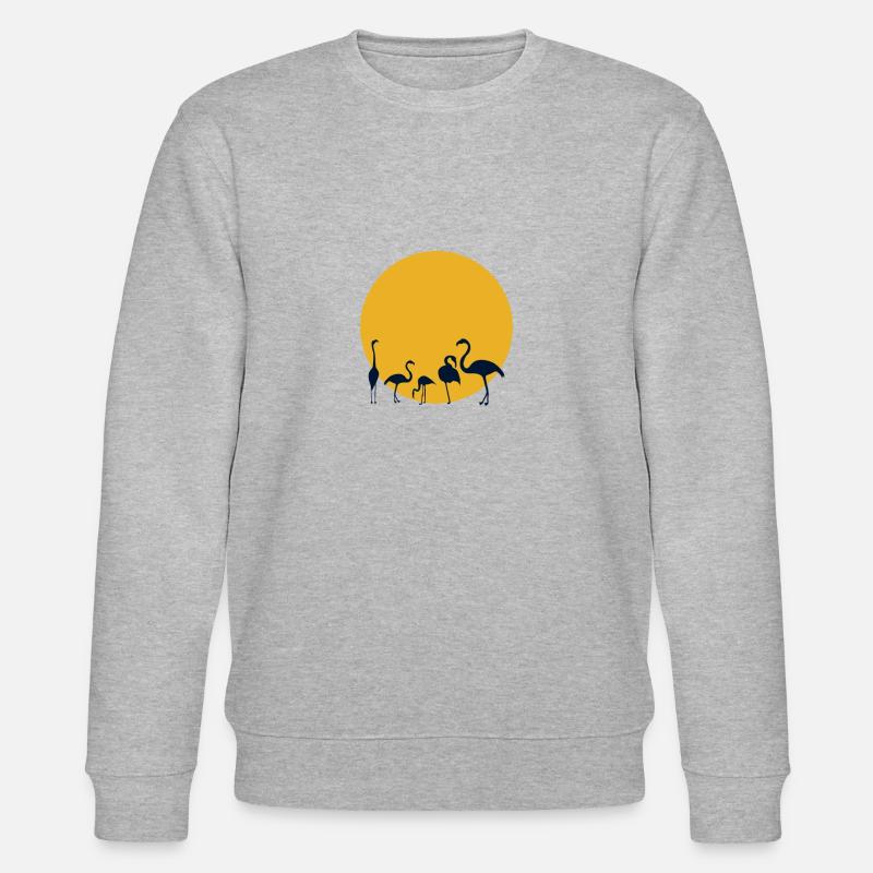 flamants roses - Sweat bio CHANGER Stanley/Stella Unisexe - gris chiné
