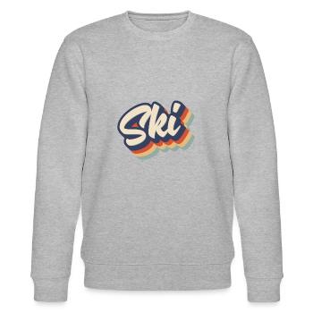Ski - Stanley/Stella Unisex Bio-Sweatshirt CHANGER  - Grau meliert - Vorne - Nik (191cm) & Marisol (170cm)