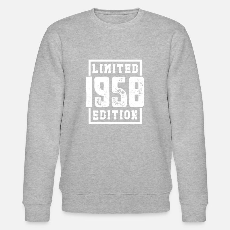 Legende 1958 geboren - Stanley/Stella Unisex Bio-Sweatshirt CHANGER  - Grau meliert