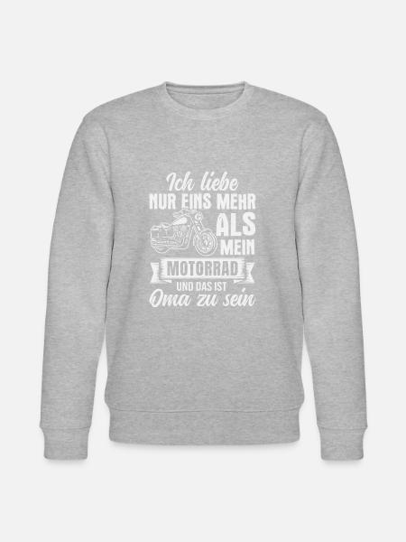 Motorradfahrer Biker Oma Motorrad Großmama - Stanley/Stella Unisex Bio-Sweatshirt CHANGER - Grau meliert