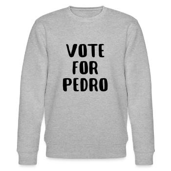 Vote For Pedro - Stanley/Stella CHANGER Unisex Organic Sweatshirt - heather grey - Front - Nik (191cm) & Marisol (170cm)