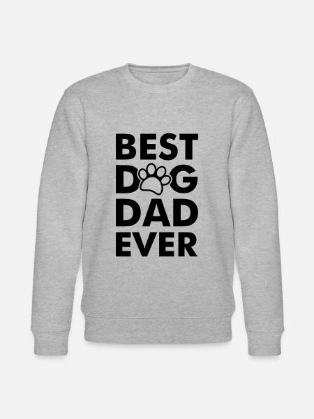 Best dog dad ever - Stanley/Stella CHANGER Unisex Organic Sweatshirt - heather grey