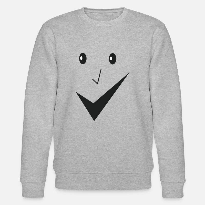 Feines Lächeln - Feines Gesicht E03. - Stanley/Stella Unisex Bio-Sweatshirt CHANGER  - Grau meliert