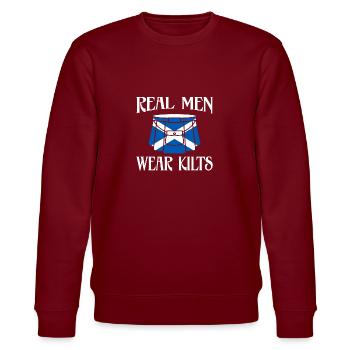 Ecosse Les vrais hommes portent des kilts - Sweat bio CHANGER Stanley/Stella Unisexe - bordeaux - Devant - Nik (191cm) & Marisol (170cm)