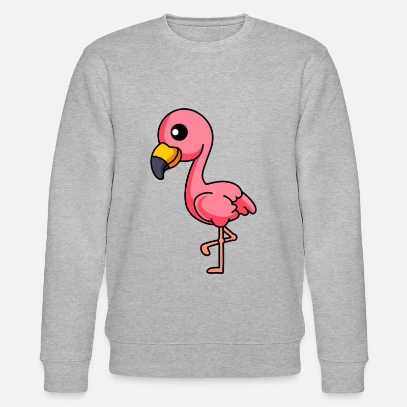 Flamingo Comic Animal - Stanley/Stella CHANGER Unisex Organic Sweatshirt - heather grey
