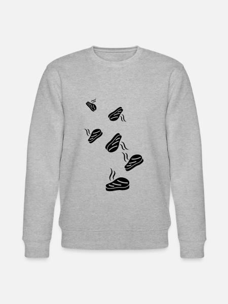 Steak icon Silhouette - Stanley/Stella Unisex Bio-Sweatshirt CHANGER - Grau meliert
