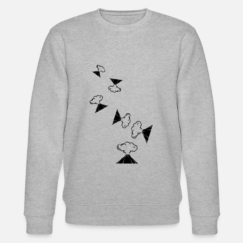 Icône de volcan - Sweat bio CHANGER Stanley/Stella Unisexe - gris chiné