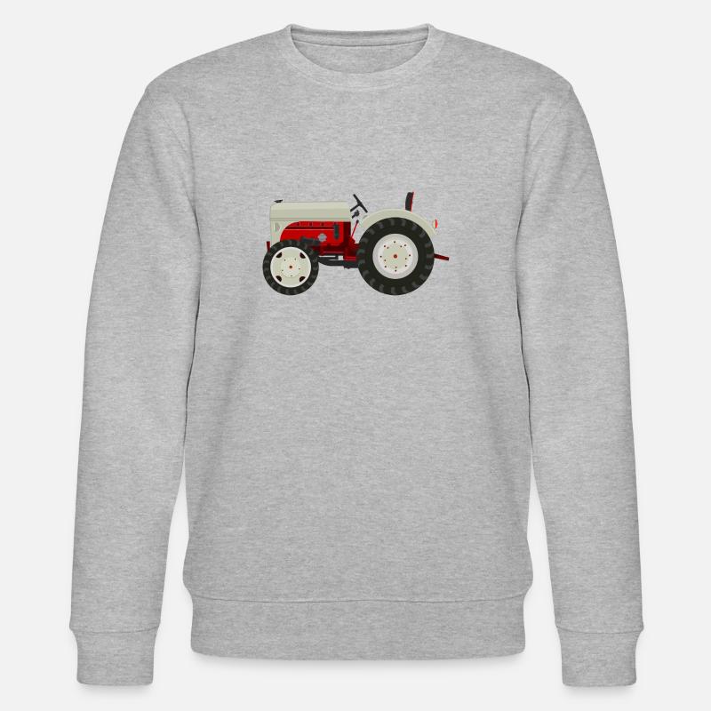 Retro Oldtimer-Traktor beige - Stanley/Stella Unisex Bio-Sweatshirt CHANGER  - Grau meliert
