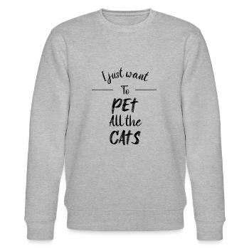 Chats pour enfants - Sweat bio CHANGER Stanley/Stella Unisexe - gris chiné - Devant - Nik (191cm) & Marisol (170cm)