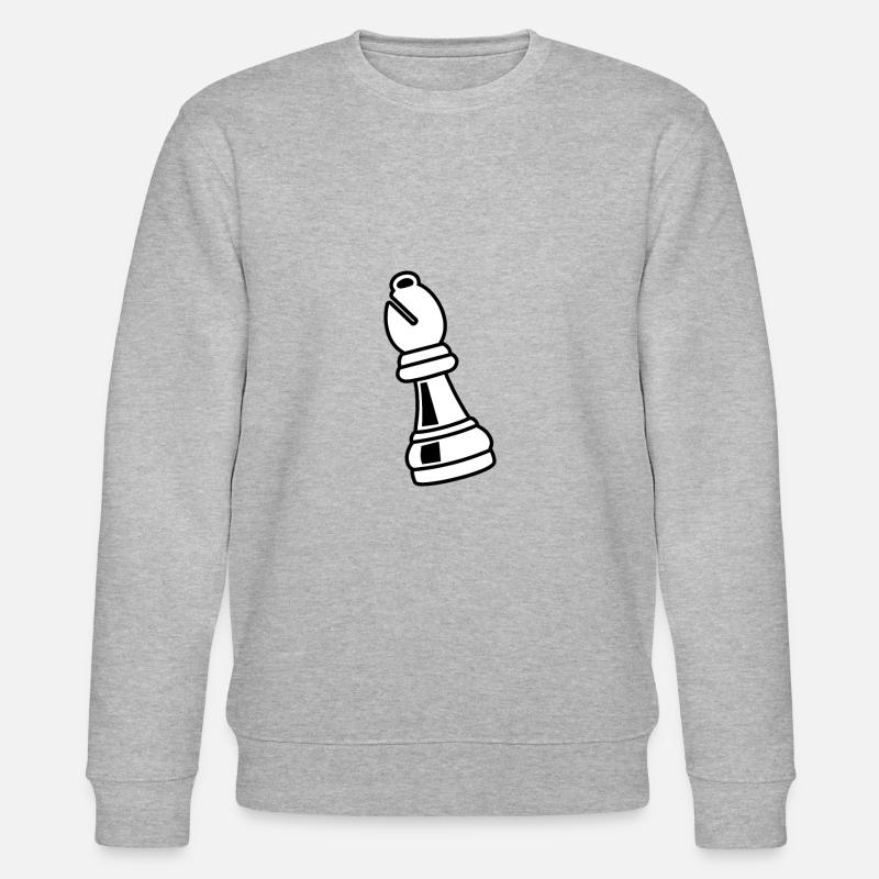 Chess piece bishop white - Stanley/Stella CHANGER Unisex Organic Sweatshirt - heather grey
