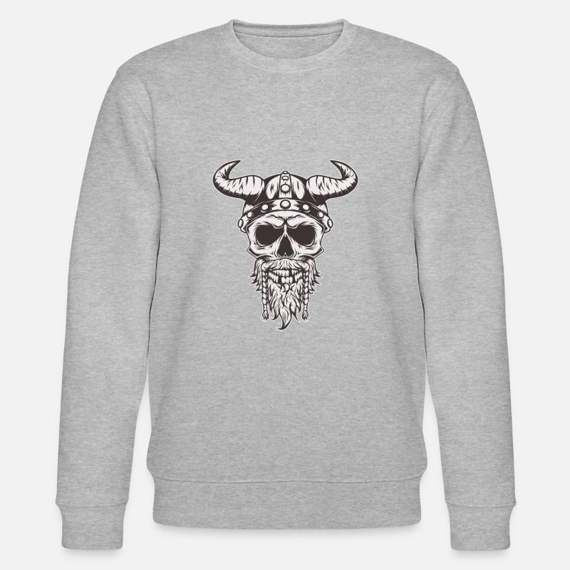 Wikinger Kopf - Stanley/Stella Unisex Bio-Sweatshirt CHANGER  - Grau meliert