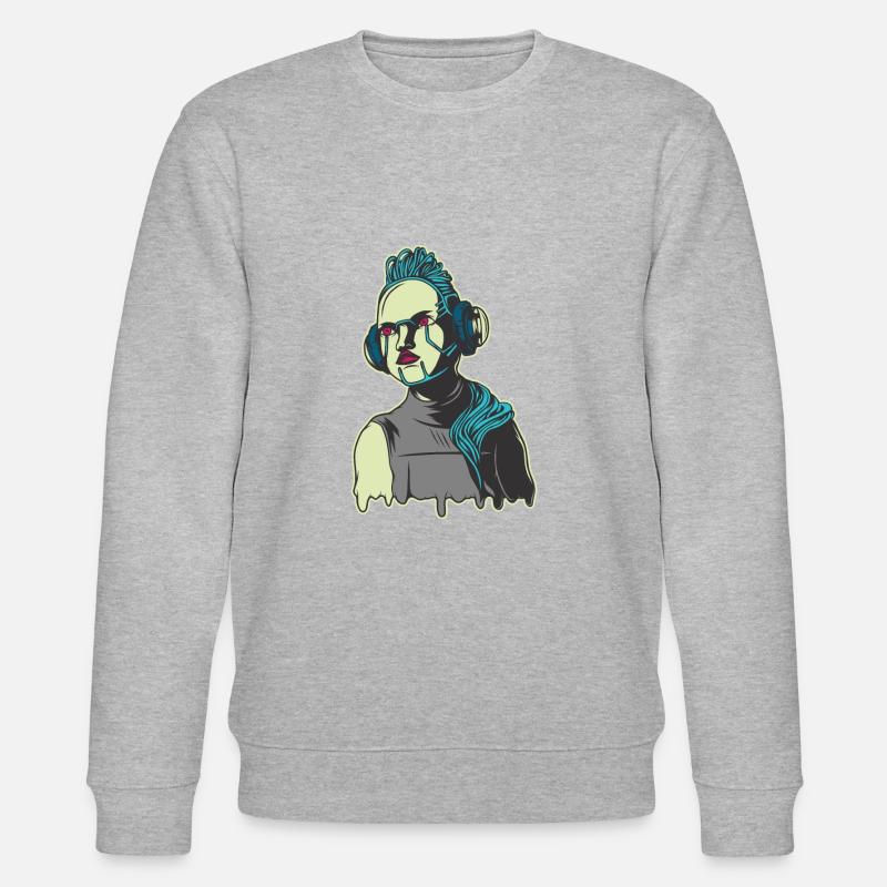 Roboter - Stanley/Stella Unisex Bio-Sweatshirt CHANGER  - Grau meliert