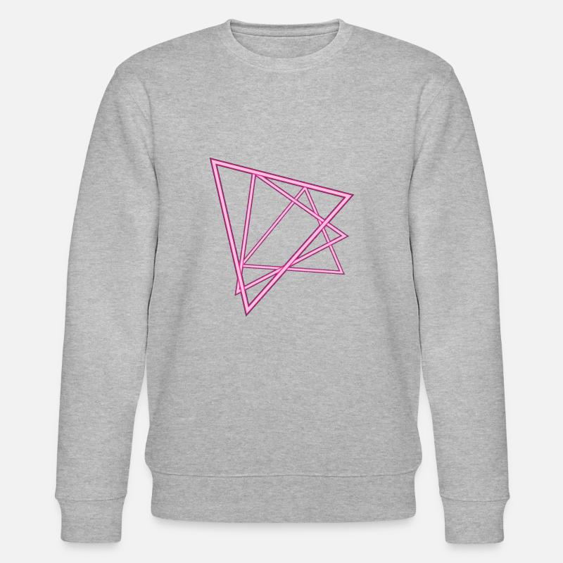 Neon Dreiecke - Stanley/Stella Unisex Bio-Sweatshirt CHANGER  - Grau meliert