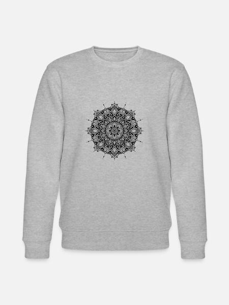 Blume Mandala - Stanley/Stella Unisex Bio-Sweatshirt CHANGER - Grau meliert