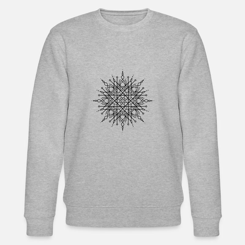 Fleurs Mandala - Sweat bio CHANGER Stanley/Stella Unisexe - gris chiné
