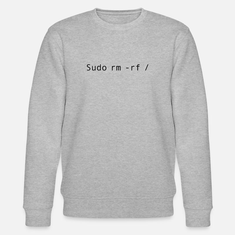 Linux Coding Sudo rm -rf / - Sweat bio CHANGER Stanley/Stella Unisexe - gris chiné