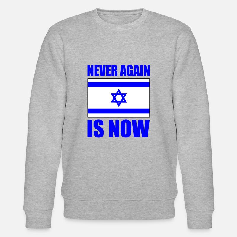 Never again is now - Stanley/Stella CHANGER Unisex Organic Sweatshirt - heather grey