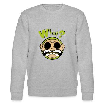 Was denn - Stanley/Stella Unisex Bio-Sweatshirt CHANGER  - Grau meliert - Vorne - Nik (191cm) & Marisol (170cm)