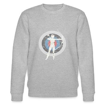 Archer Shooting Sports Sports Shooters Cadeau - Sweat bio CHANGER Stanley/Stella Unisexe - gris chiné - Devant - Nik (191cm) & Marisol (170cm)