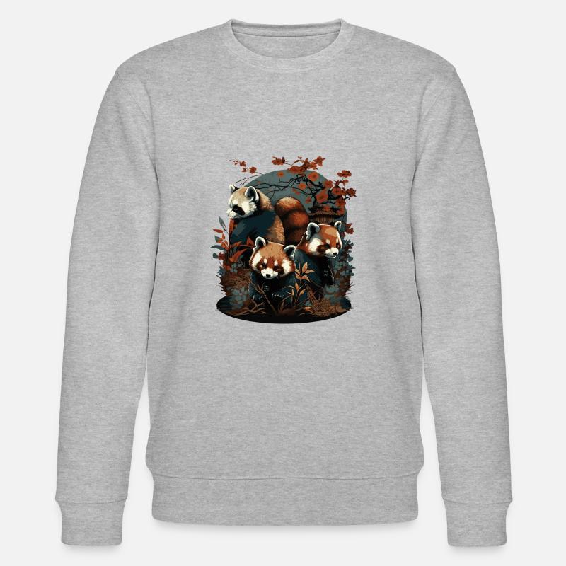 red panda 2 - Sweat bio CHANGER Stanley/Stella Unisexe - gris chiné