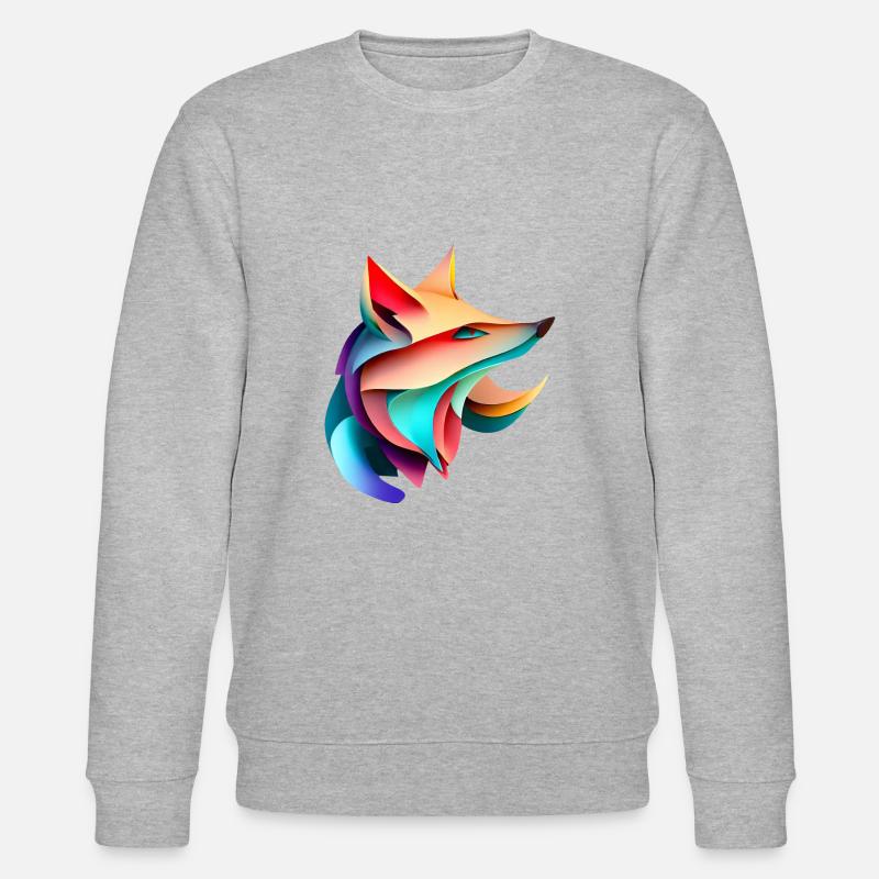 Fox Design Rayures élégantes Harmony - Sweat bio CHANGER Stanley/Stella Unisexe - gris chiné