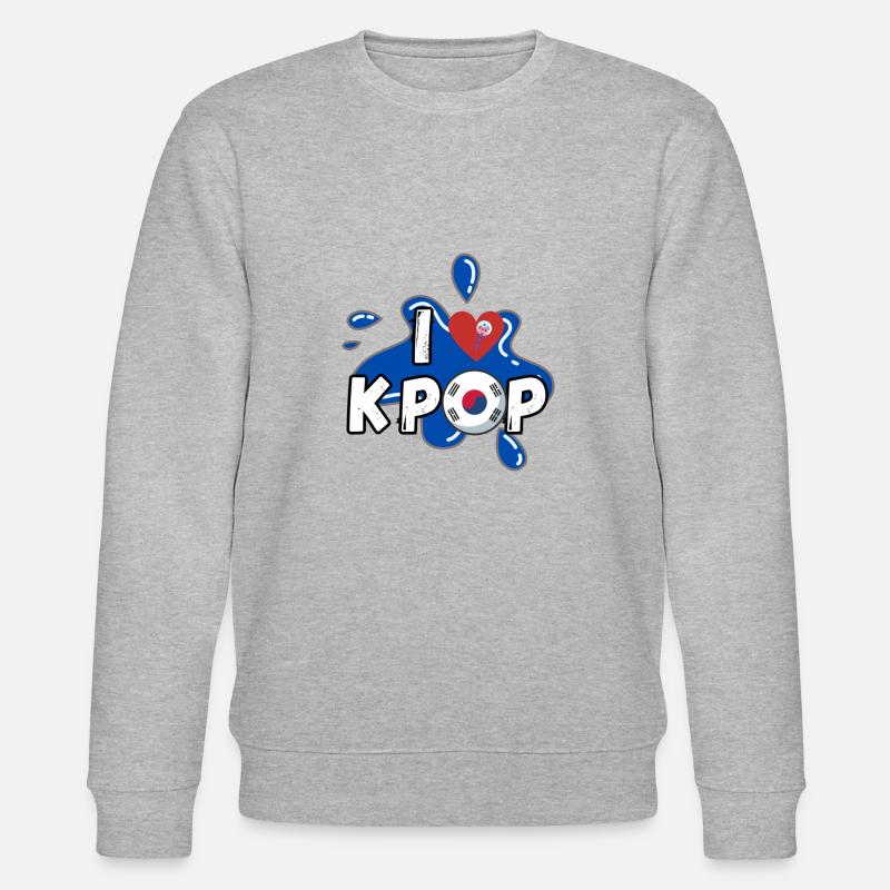 Ich liebe Kpop - Stanley/Stella Unisex Bio-Sweatshirt CHANGER  - Grau meliert