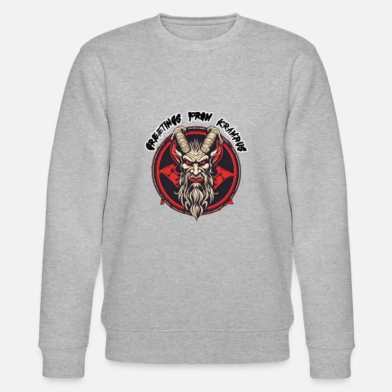 Krampus / Tradition / Kultur / Wintergeist - Stanley/Stella Unisex Bio-Sweatshirt CHANGER - Grau meliert