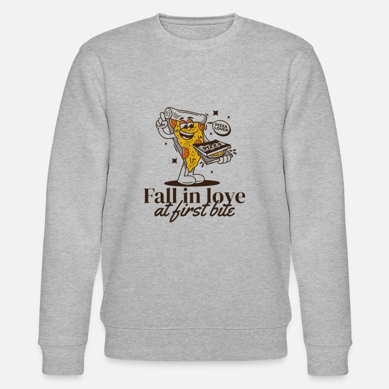 Pizza Comic - Stanley/Stella Unisex Bio-Sweatshirt CHANGER  - Grau meliert