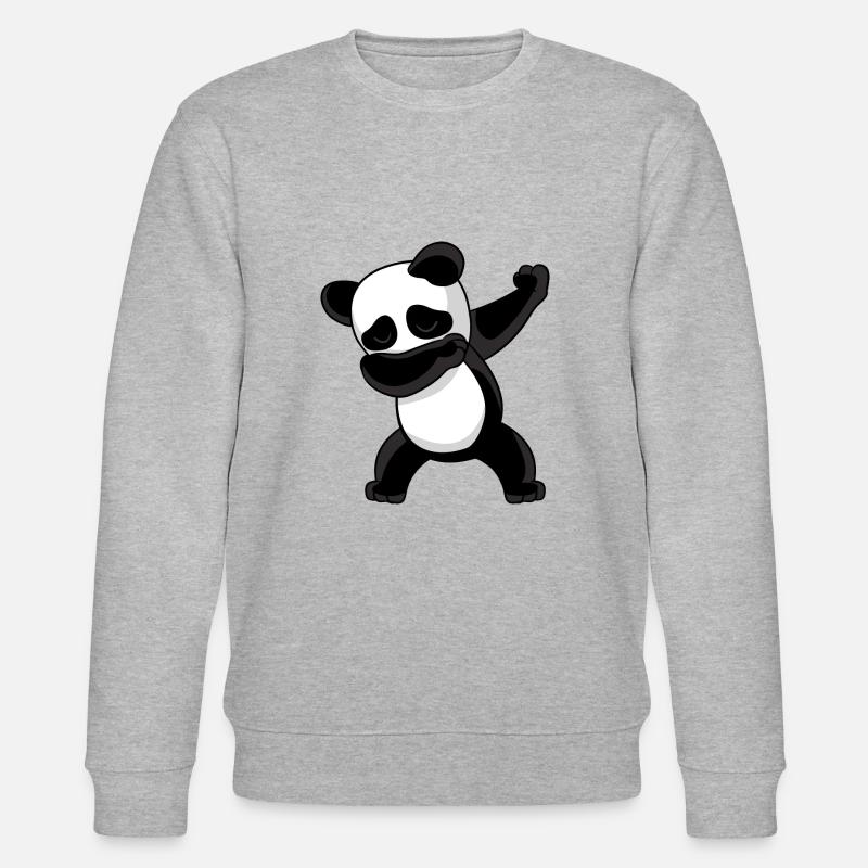 Dabbing Dab Panda - Stanley/Stella CHANGER Unisex Organic Sweatshirt - heather grey