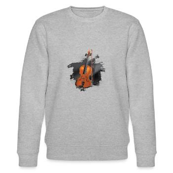 Violine oder Violine auf Schwedisch - Stanley/Stella Unisex Bio-Sweatshirt CHANGER  - Grau meliert - Vorne - Nik (191cm) & Marisol (170cm)