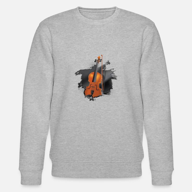 Violine oder Violine auf Schwedisch - Stanley/Stella Unisex Bio-Sweatshirt CHANGER  - Grau meliert
