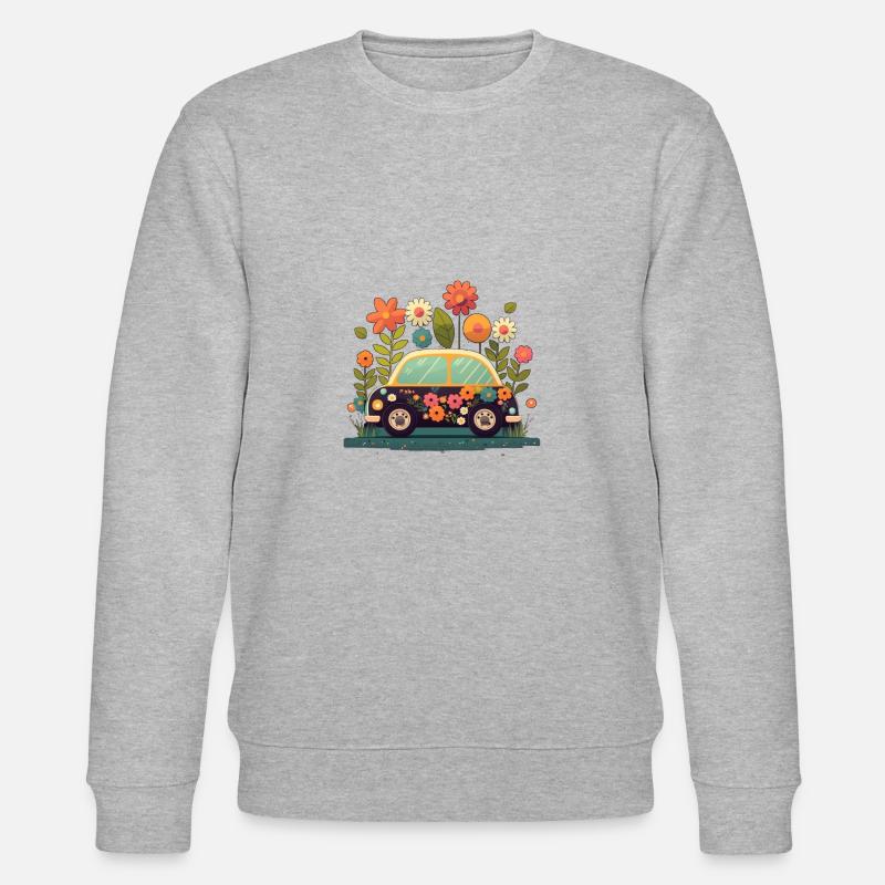 Jolie voiture de fleurs 3 - Sweat bio CHANGER Stanley/Stella Unisexe - gris chiné