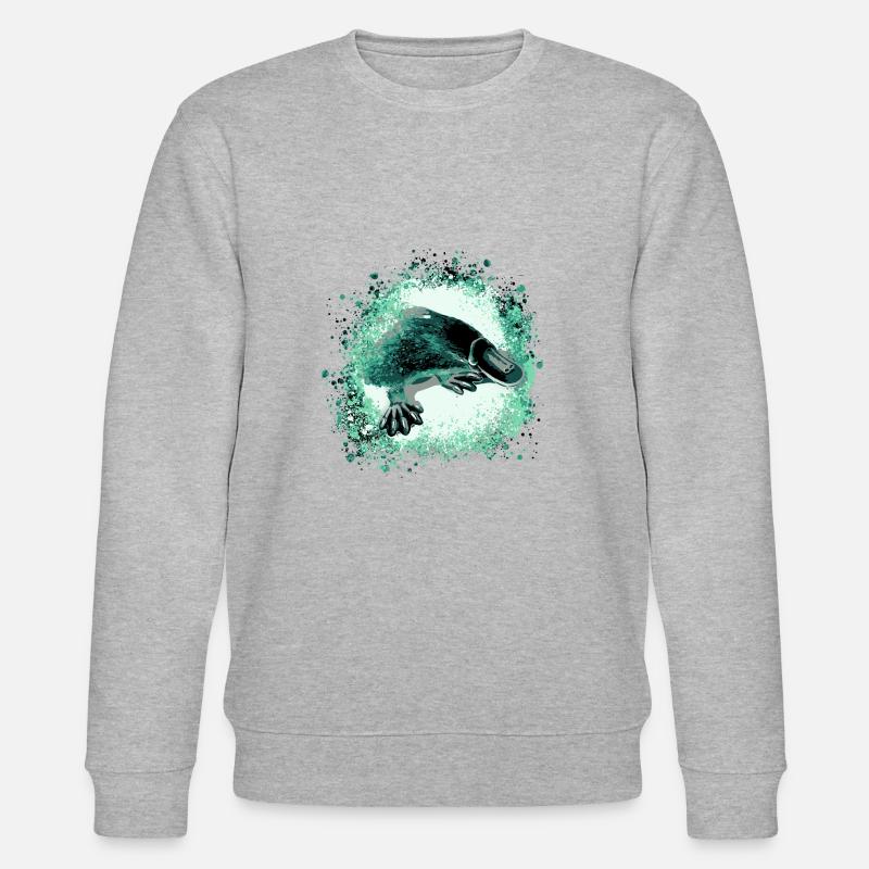 Platypus,schnabeltier,graffiti,malerei - Stanley/Stella Unisex Bio-Sweatshirt CHANGER - Grau meliert